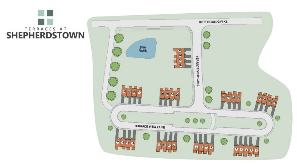 Terraces at Shepherdstown Plot Plan