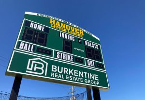 hanover little league baseball sponsor green board