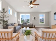 living room gray couches