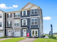 hudson ridge townhomes blue siding
