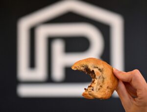 chocolate chip cookies over b icon