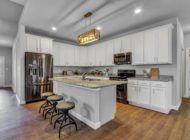 kitchen with island granite countertops farmhouse style