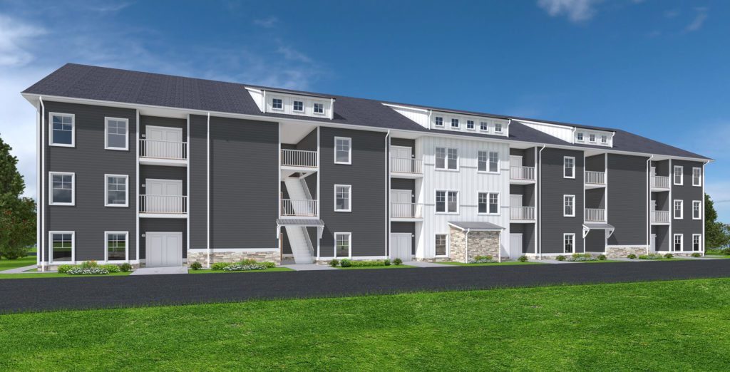 gray and white apartment exterior